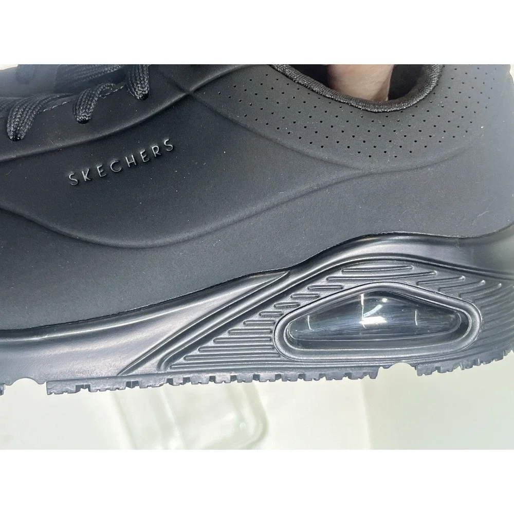 Skechers Womens Work Relaxed Fit‎ UNO SR Slip Resistant Black Shoes Size9 Wide